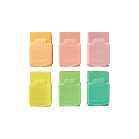 BORRACHA PLÁSTICA COLOR PASTEL TREND C/CAPA