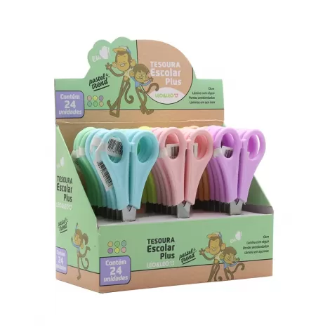 TESOURA ESCOLAR PLUS PASTEL TREND