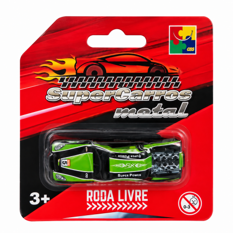CARRO DE METAL RODA LIVRE SUPER CARROS CRT - VERDE