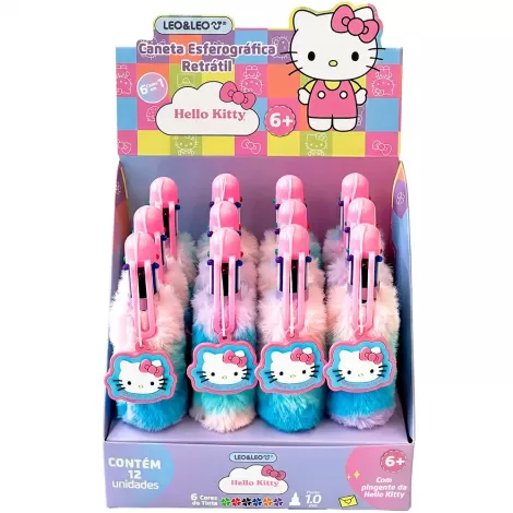 CANETA 6 EM 1 HELLO KITTY PELÚCIA