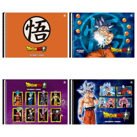 CADERNO DE CARTOGRAFIA E DESENHO DRAGON BALL SUPER 60FL