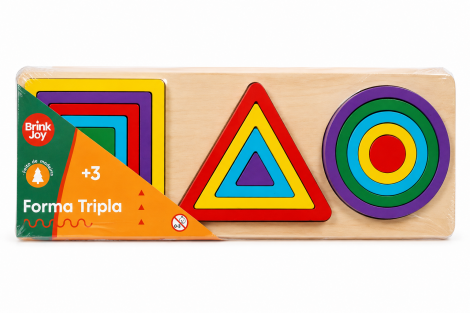 BRINQUEDO EDUCATIVO FORMA TRIPLA 30X11CM BRINK JOY - AKT5075