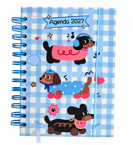 AGENDA 2027 168 FL ESPIRAL CACHORRO SALSICHA