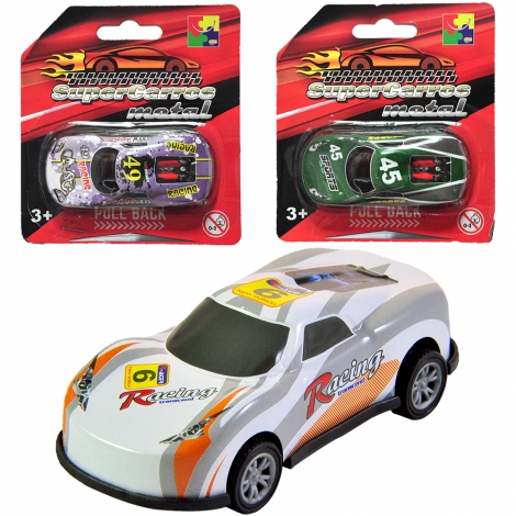 CARRO DE METAL A FRICCAO PULL BACK SUPER CARROS - SORTIDO