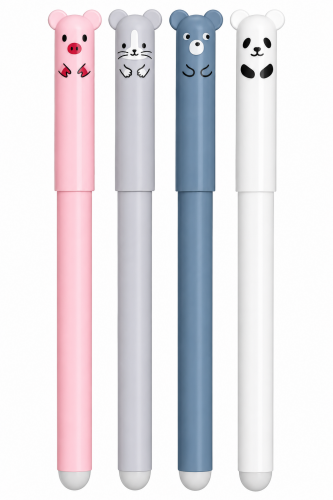 CANETA GEL APAGÁVEL ANIMAIS 0,5MM - ESCRITA AZUL