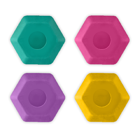 BORRACHA ERGONÔMICA HEXAGONAL COLOR JOY