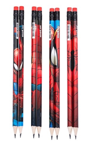 LÁPIS PRETO HB COM BORRACHA SPIDERMAN