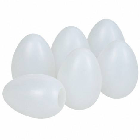 ENFEITE DE PÁSCOA OVOS 1 UNIDADE 7CM BRANCO