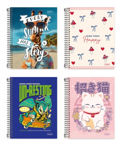CADERNO UNIVERSITÁRIO CAPA DURA – GLEE MISTO - 10 MATÉRIAS - 160FLS
