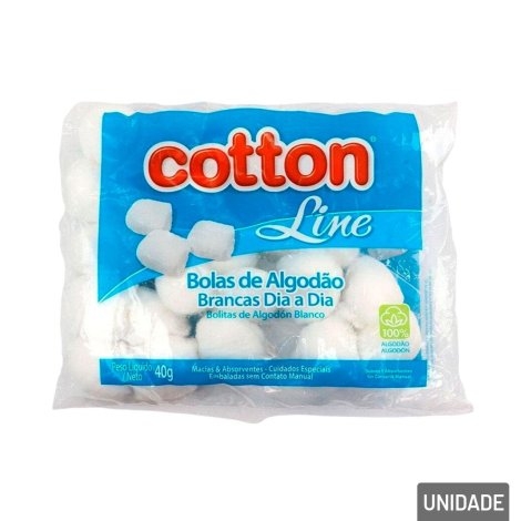 ALGODÃO HIDROFÍLO 40G EM BOLA COTTON LINE