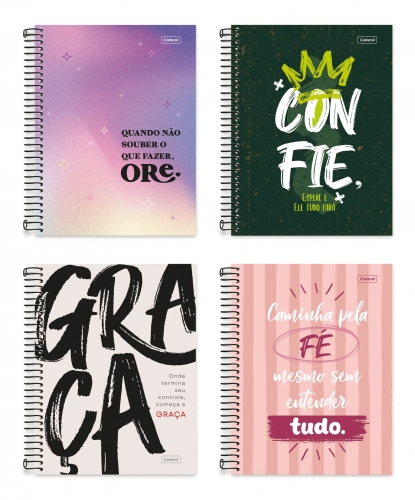 CADERNO UNIVERSITÁRIO CAPA DURA – GLEE RELIGIOSO  - 160FLS