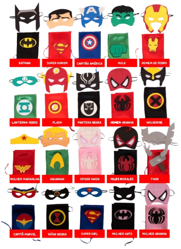CAPA SUPER HERÓIS COM MÁSCARA