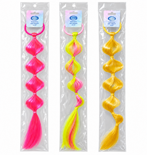 ACESSORIO PARA CABELO ELASTICO / RABICO COM MECHA
