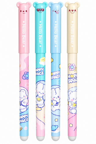 CANETA GEL APAGÁVEL HELLO BEAR 0,5MM - ESCRITA AZUL