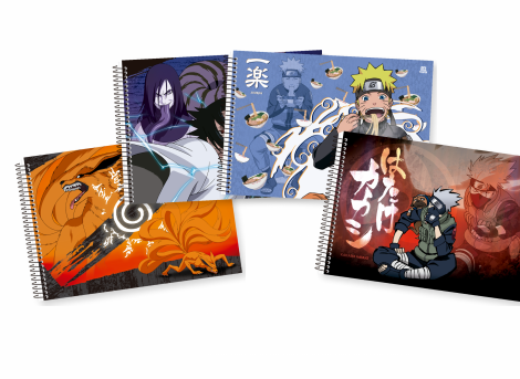 CADERNO DE CARTOGRAFIA E DESENHO NARUTO 60FL