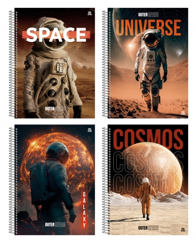 CADERNO UNIVERSITÁRIO OUTER SPACE 10 MATÉRIAS 160FLS