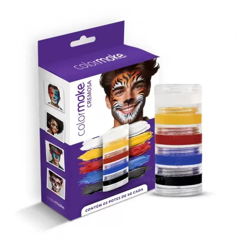 PINTURA FACIAL CREMOSA 5 CORES COLORMAKE