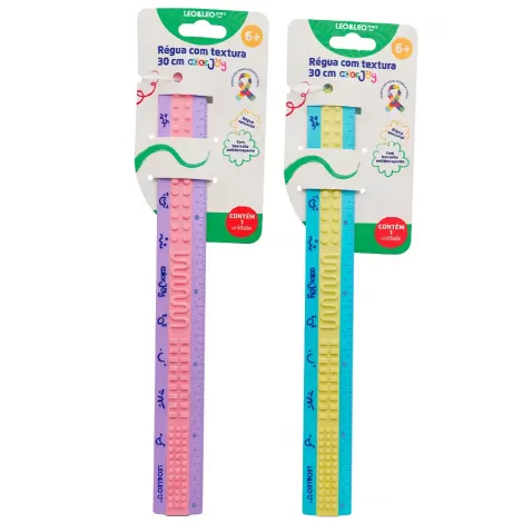 RÉGUA COM TEXTURA DE SILICONE COLOR JOY 30CM
