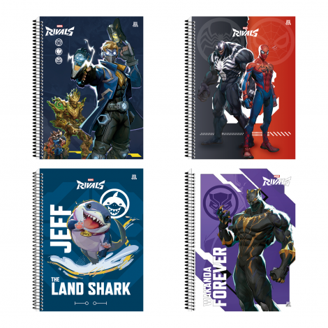 CADERNO UNIVERSITÁRIO MARVEL RIVALS 1 MATÉRIA 80FLS