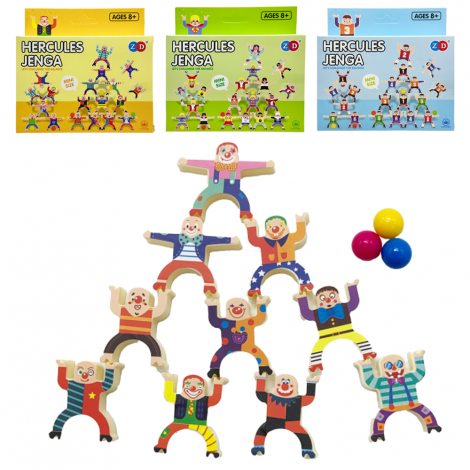 JOGO EQUILIBRISTA COM 16 BONECOS HERCULES JENGA