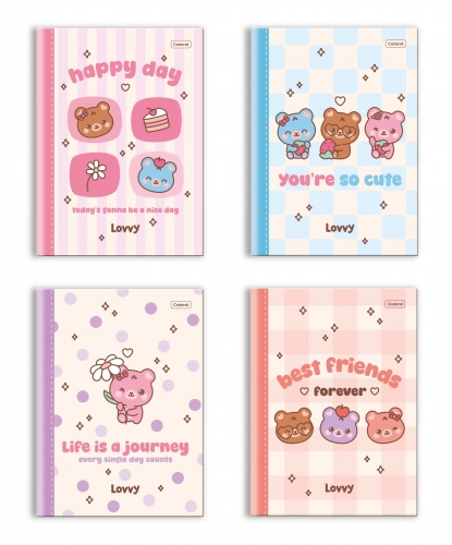 CADERNO BROCHURA COSTURADO CAPA DURA UNIVERSITÁRIO – LOVVY - 80 FLS