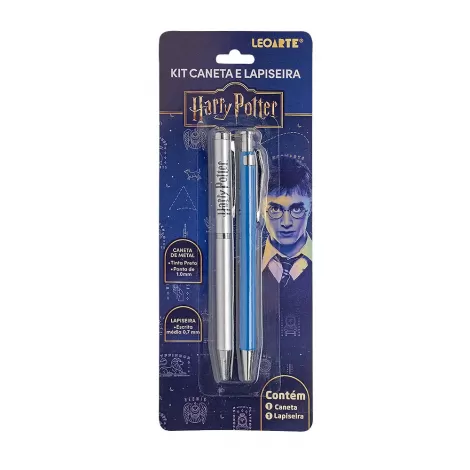 KIT OFFICE HARRY POTTER C/1 CANETA E 1 LAPISEIRA 0,7MM