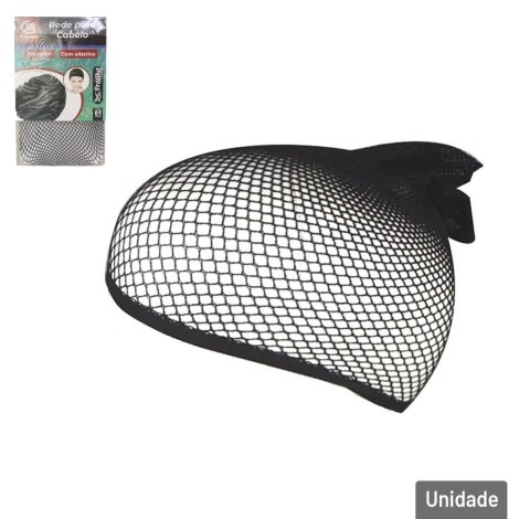 TOUCA DE NYLON PARA CABELO 17CM PRETA