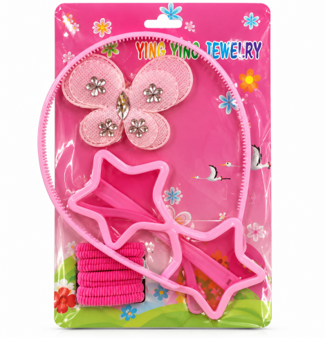 KIT BELEZA INFANTIL COM OCULOS TIARA E ELASTICOS