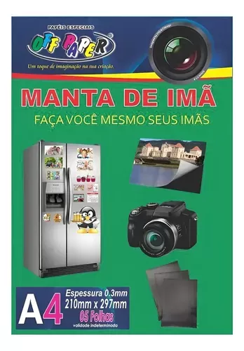MANTA DE IMÃ A4 - 1 FOLHA SOLTA