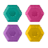 BORRACHA ERGONÔMICA HEXAGONAL COLOR JOY