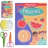 LIVRO PARA RECORTAR E BRINCAR FRUTAS COM ATIVIDADES CRIATIVAS E EDUCATIVAS + 2 TESOURAS 15 PAGINAS 27X20CM