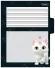CADERNO COLEGIAL ARGOLADO CRIATIVO CAPA DURA COM FICHAS E ELÁSTICO – CUTE CAT
