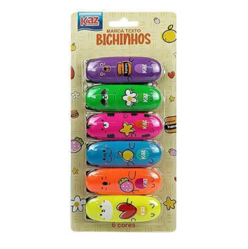 PINCEL MARCA TEXTO 6 CORES KZ6021