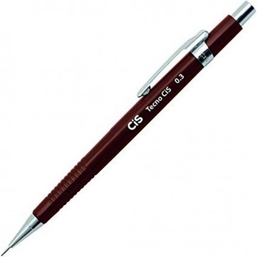 Lapiseira Técnica TecnoCiS 0.3mm cor Marrom com Clip de Metal