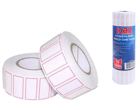 ETIQUETA P/PREÇO PICO C/TARJA C/ 100 21X12MM