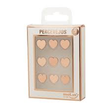 PERCEVEJOS OURO ROSE - CORAÇÃO