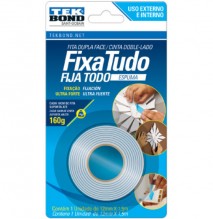 FITA ADESIVA DUPLA FACE DE ESPUMA FIXA TUDO 12MMX1,5M