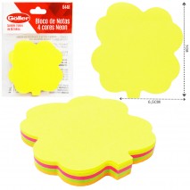 BLOCO DE ANOTACAO STICKER ADESIVO TREVO 80 FOLHAS COLORS 7X6,5CM