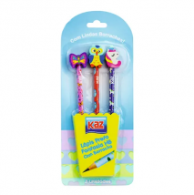 LAPIS PRETO PLAST. C/BOR FANTASIA BICHINHOS KZ4617