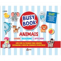 LIVRO BUSY BOOK ANIMAIS GRUDE / DESGRUDE E APRENDA CAPA DURA